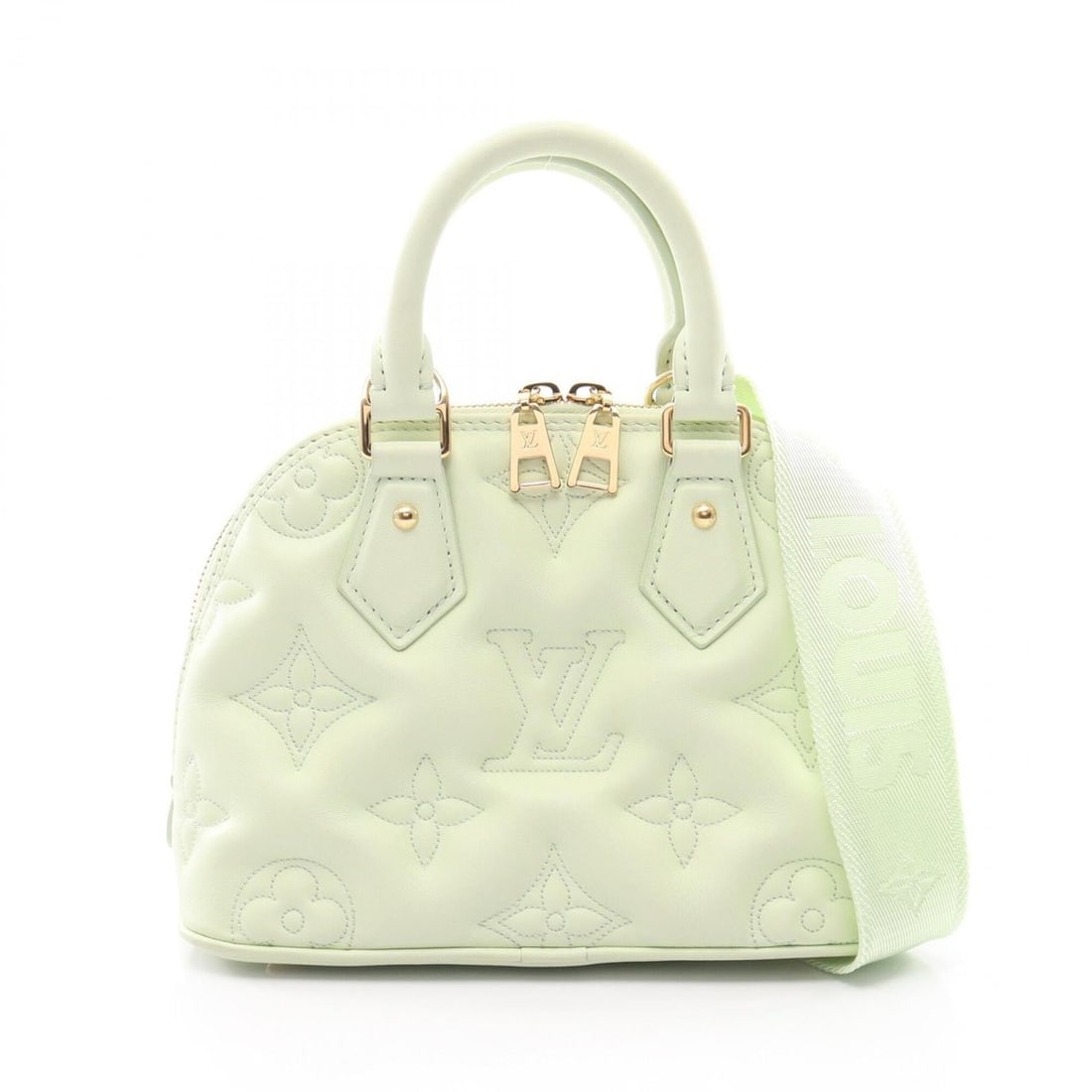 Louis Vuitton Alma Soft BB 2-Way Handbag, Leather, Mahina, Women's, Green, M20855