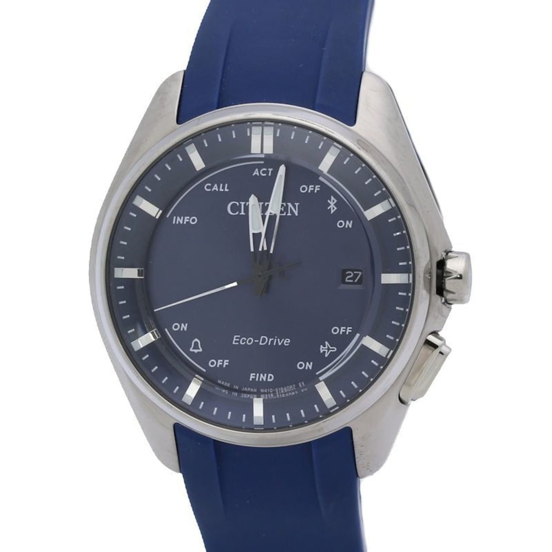 CITIZEN Eco-Drive Bluetooth BZ4000-071 W410-S119758 Men's Watch, Super Titanium x Rubber, 130564: --- Catalog ---Category: SizeWrist Size: 21cm / 8.26''Case Diameter: 37mm / 1.46''Category: DesignType: WristwatchGender: MenColor (Dial): BlueMaterial (Band): RubberMaterial (Case): TitaniumCategory:
