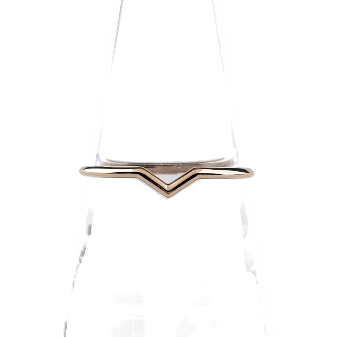 Tiffany & Co. V-Band Ring, Pink Gold (PG), 750, Women's Ring