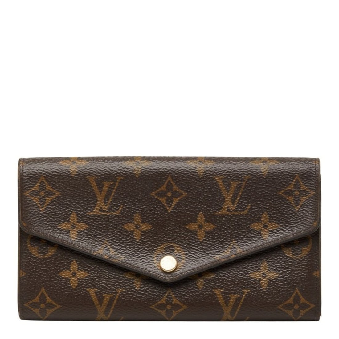 Louis Vuitton Monogram Portefeuille Sarah Long Wallet M60531 Brown Leather Women's LOUIS VUITTON: --- Catalog ---Category: SizeSize (HxWxD): 9cm x 18cm x 1.5cm / 3.54'' x 7.08'' x 0.59''Category: DesignType: Coin purse/coin caseColor: Brown, MonogramGender: WomenClosure: Button, Flap, Open, Snap f