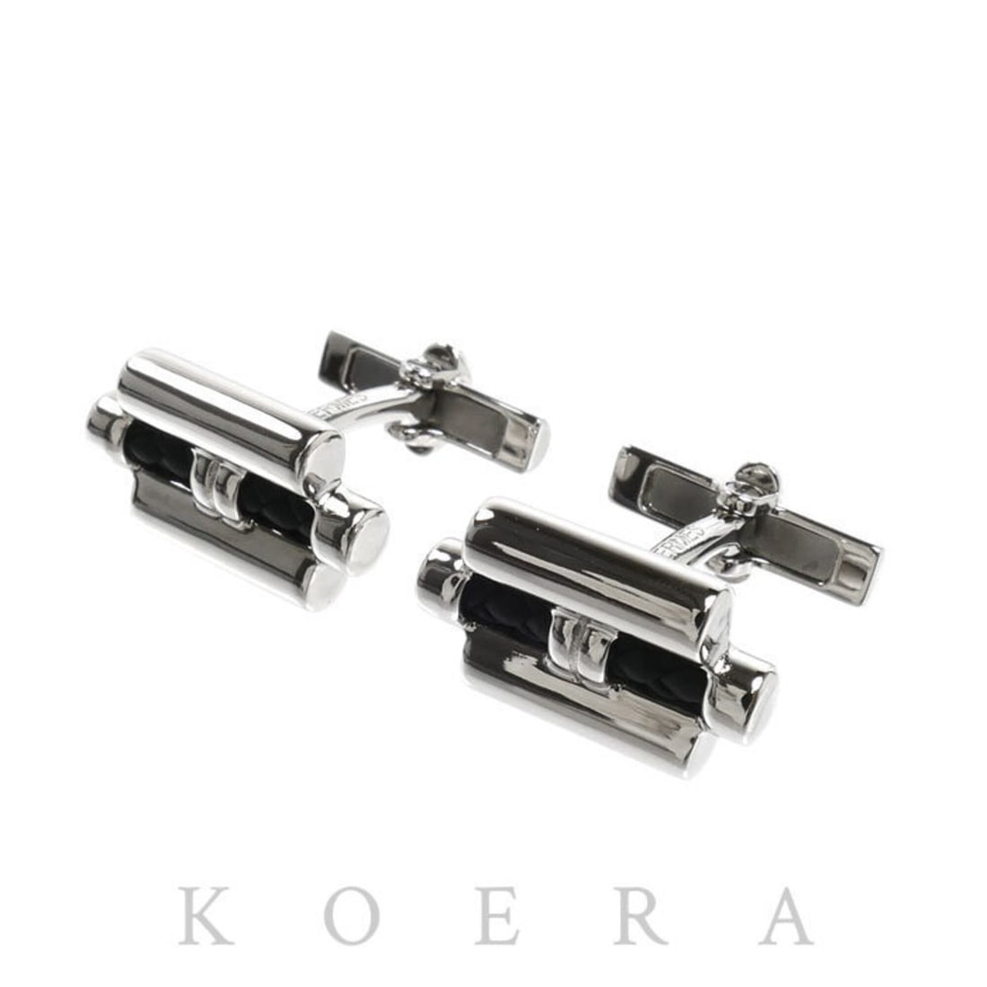 HERMES Hermes Metal Veau Swift Tourni Tresse Cufflinks H100129FP89 Men's