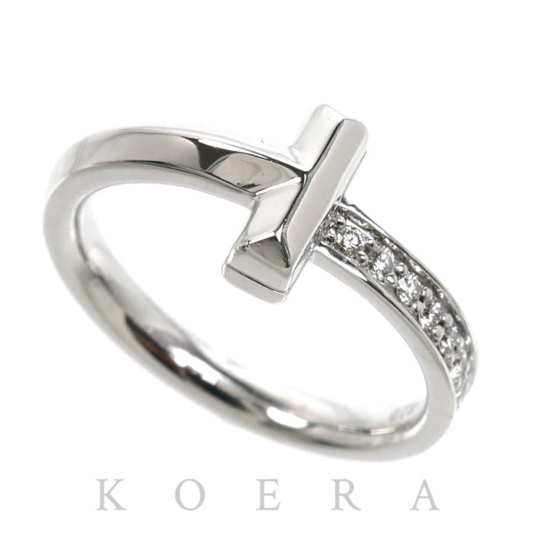 TIFFANY&Co. Tiffany & Co. 18KWG White Gold T One Narrow Diamond Ring (67795490) - 0.07ct Diamond,