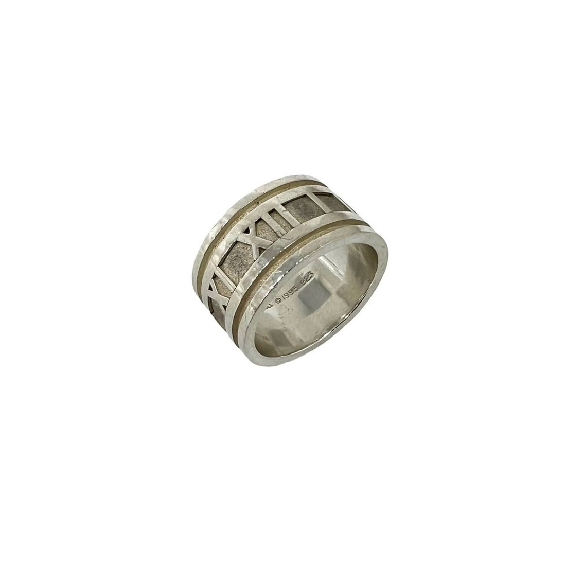 TIFFANY&Co. Tiffany Atlas Wide Ring, Sterling Silver 925, Men's Accessory, 60981