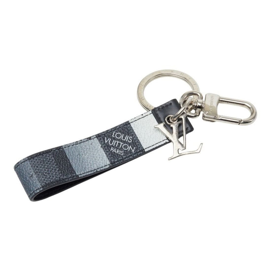 Louis Vuitton Damier Lafite Portefeuille Dragonne Keyring Keychain Accessory Bag Charm M69851 Black