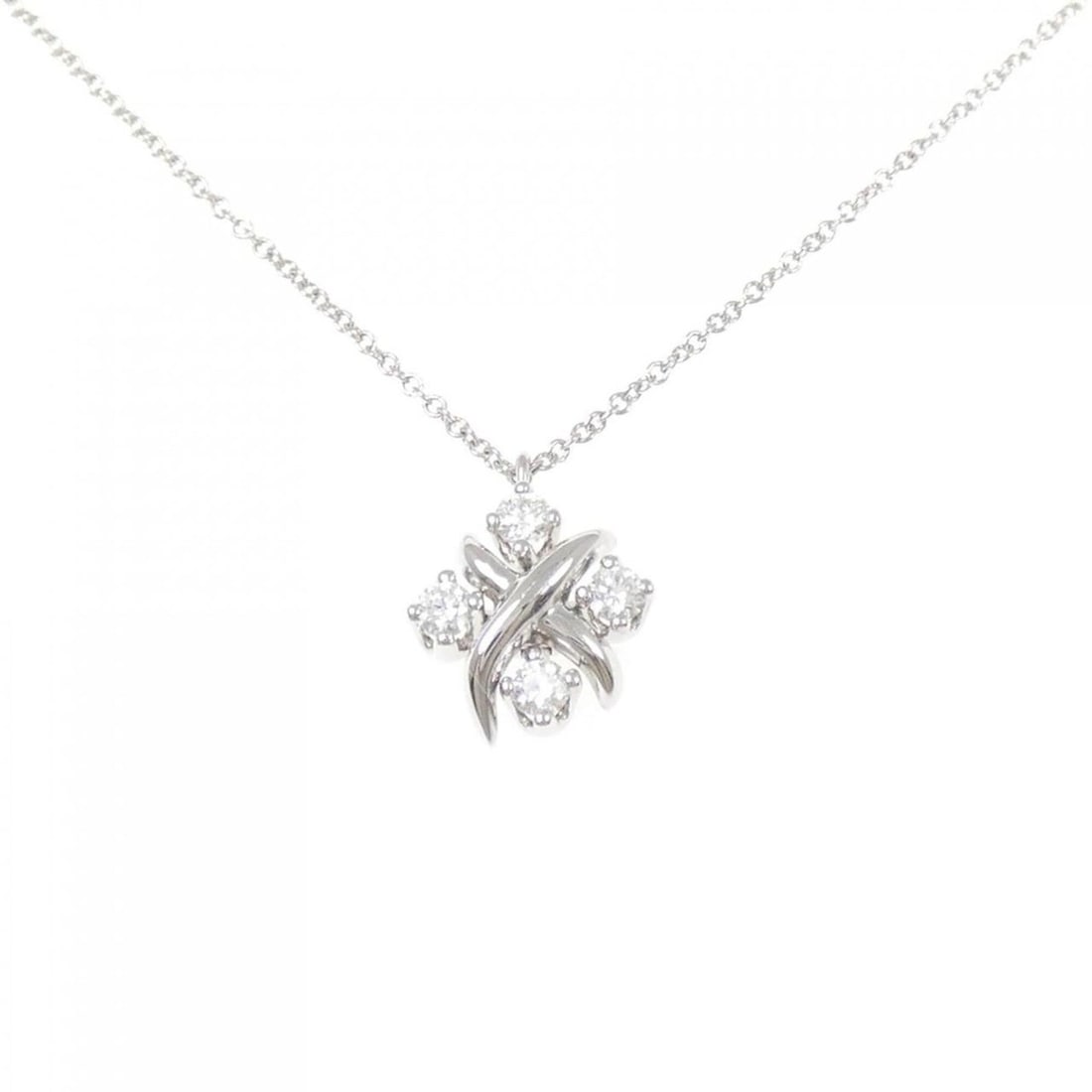 Tiffany & Co. Ling Necklace: --- Catalog ---Category: SizePendant Size: 13.3mm x 10.4mm / 0.52'' x 0.4''Neck Circumference: 40 cm / 15.74''Category: DesignColor: PlatinumStone: DiamondGender: WomenMaterial: Platinum 950Pendant
