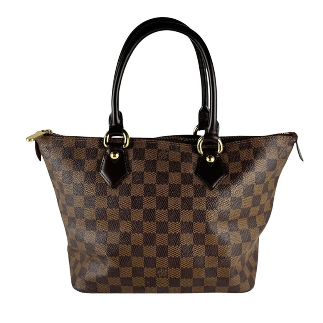Louis Vuitton LOUIS VUITTON Damier Saleya PM Handbag, Canvas, Brown Gold, Women's, N51183 z10596: --- Catalog ---Category: SizeSize (HxWxD): 24cm x 35cm x 14cm / 9.44'' x 13.77'' x 5.51''Category: DesignType: HandbagColor: Brown, Damier CanvasGender: WomenMaterial: Damier Canvas Category: