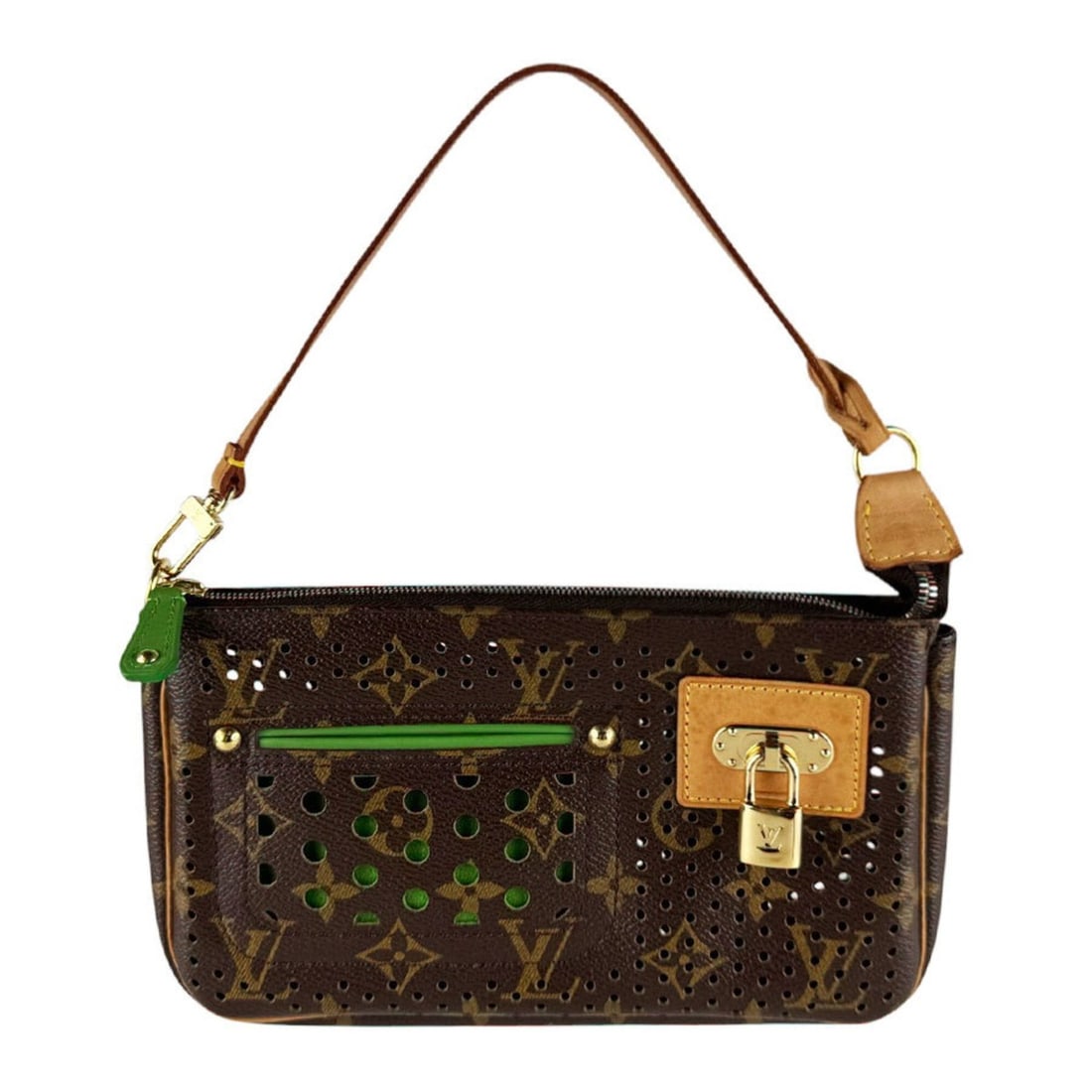 Louis Vuitton LOUIS VUITTON Handbag Monogram Perfo Pochette Accessoires Canvas Vert Women's M95184
