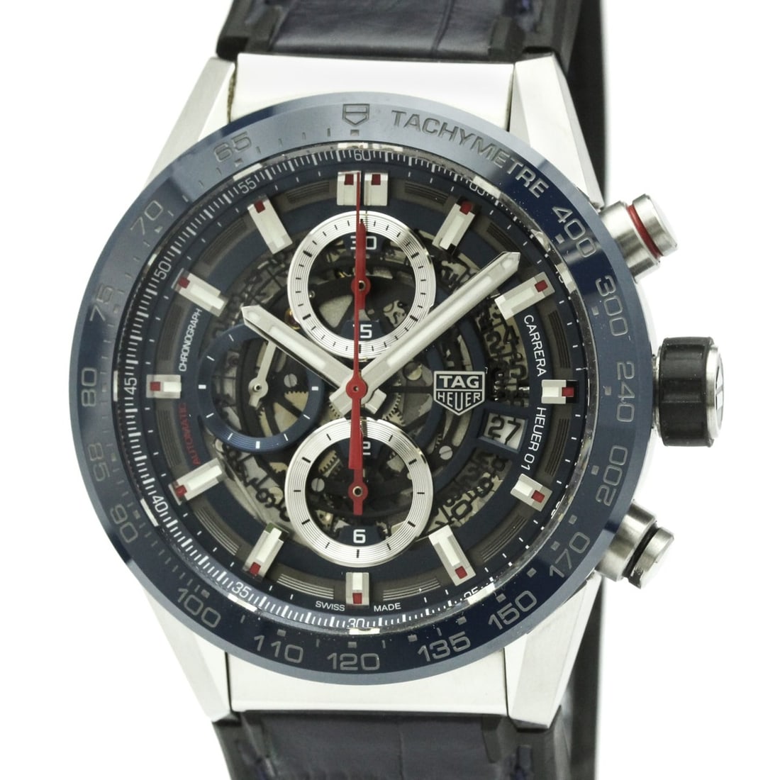TAG HEUER Carrera Caliber Heuer 01 Chronograph Watch CAR201T Polished (1 of 19)