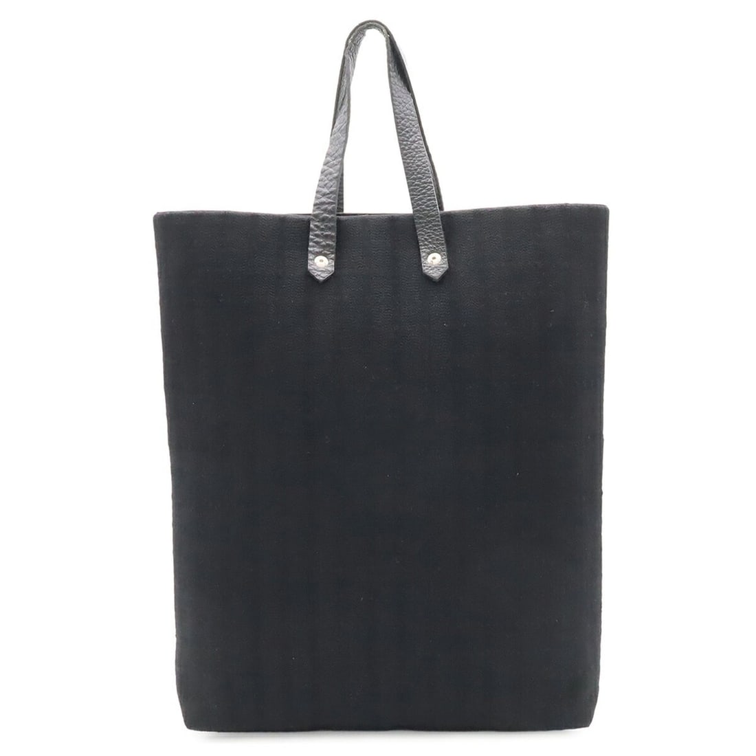 HERMES Hermes Amedaba Diago GM Tote Bag Handbag Cotton Canvas Leather Black