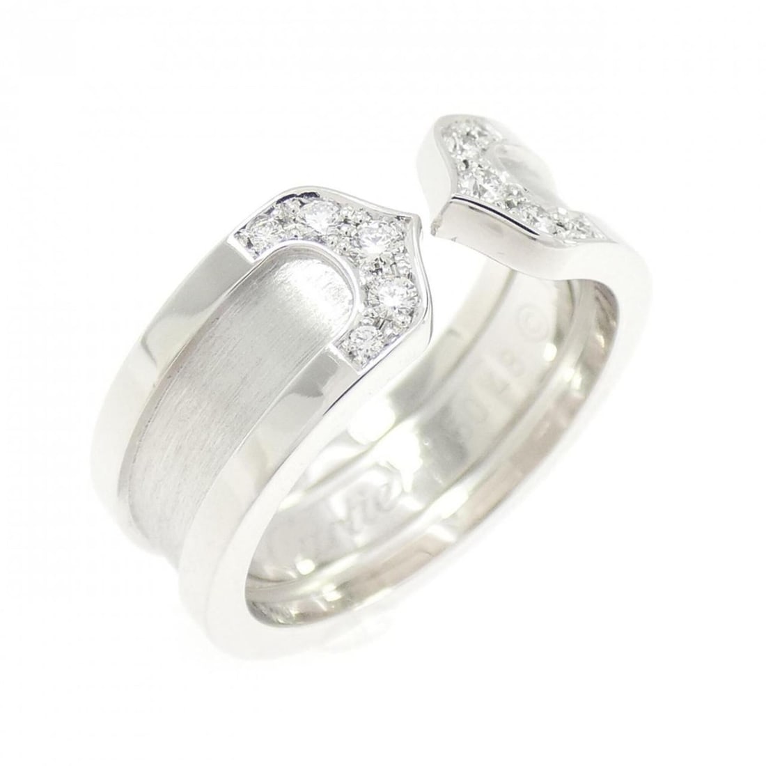 Cartier C2 Small Ring: --- Catalog ---Category: SizeUS Size: 4.5Brand Size: 48Category: DesignType: Band ringColor: White goldStone: DiamondGender: WomenMaterial: White gold (18K)Category: GeneralMPN: B4044200Brand:
