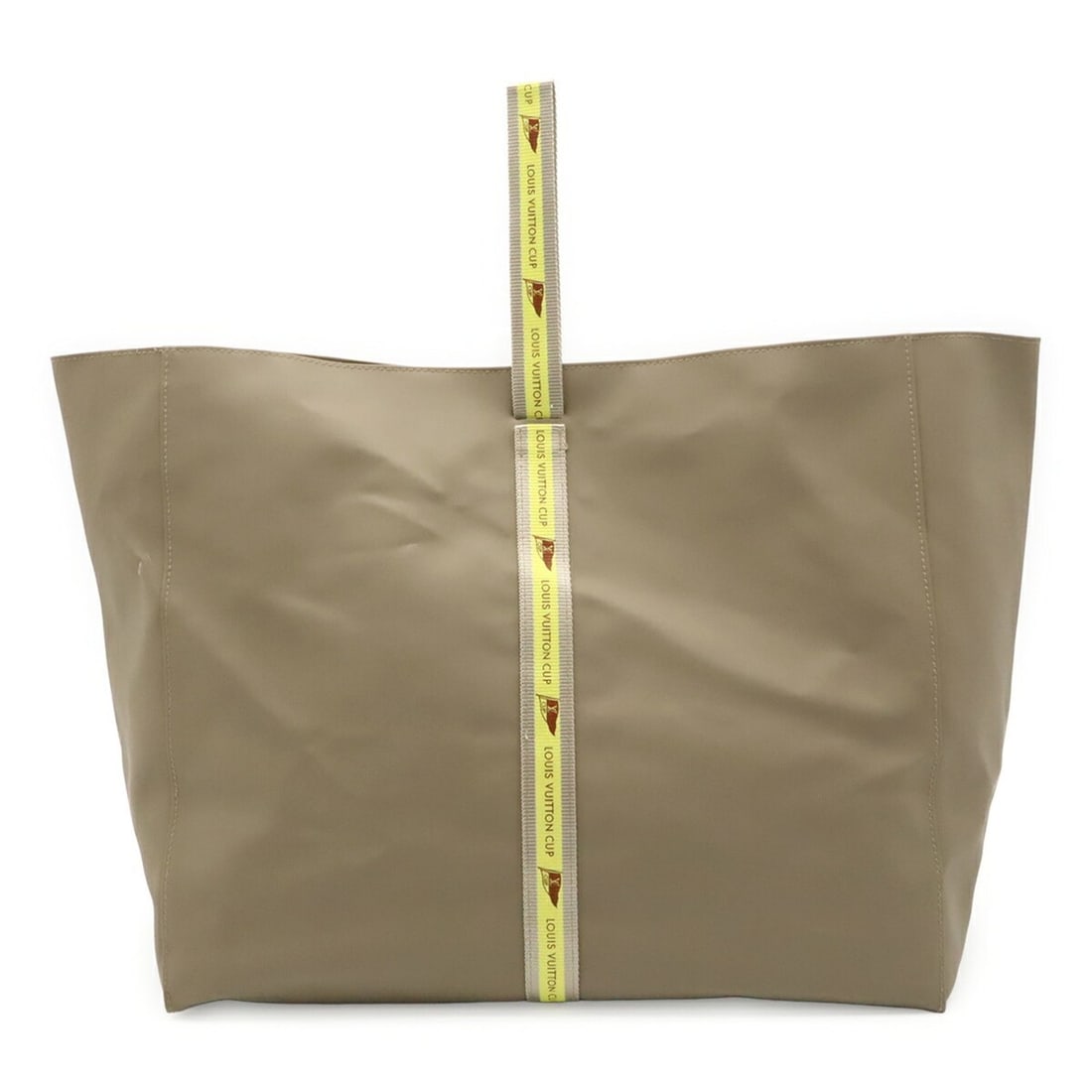 LOUIS VUITTON Louis Vuitton Cup LV 2003 Limited Edition Tote Bag Handbag Polyurethane Khaki Yellow