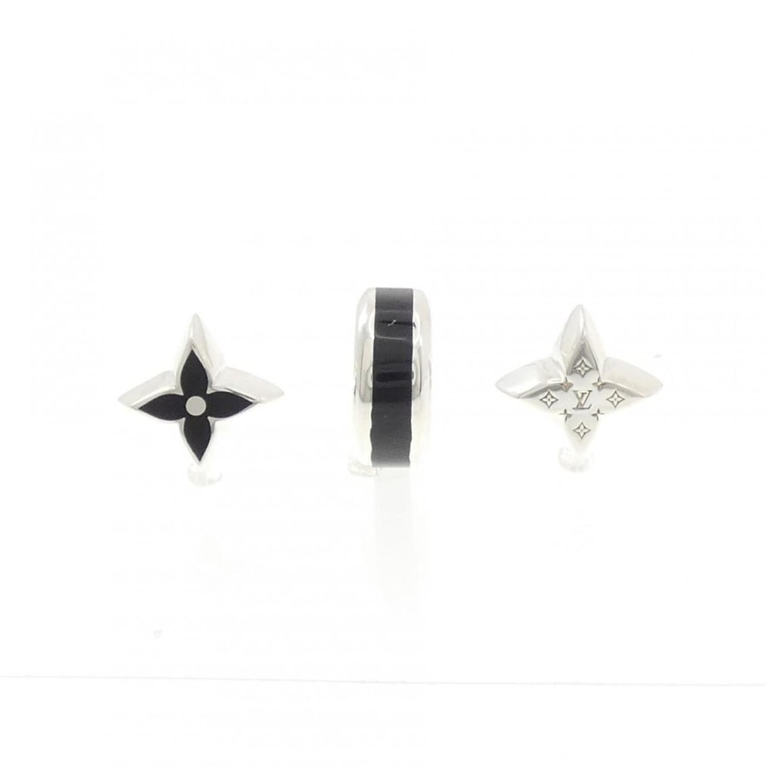 Louis Vuitton LV Spike Set 3 Earrings: --- Catalog ---Category: SizeSize (HxWxD): 13.50mm x 13.50mm / 0.53'' x 0.53''Category: DesignType: Stud earringsGender: WomenMaterial: Resin, Silver 925Category: GeneralBrand: Louis Vuitton--- Item