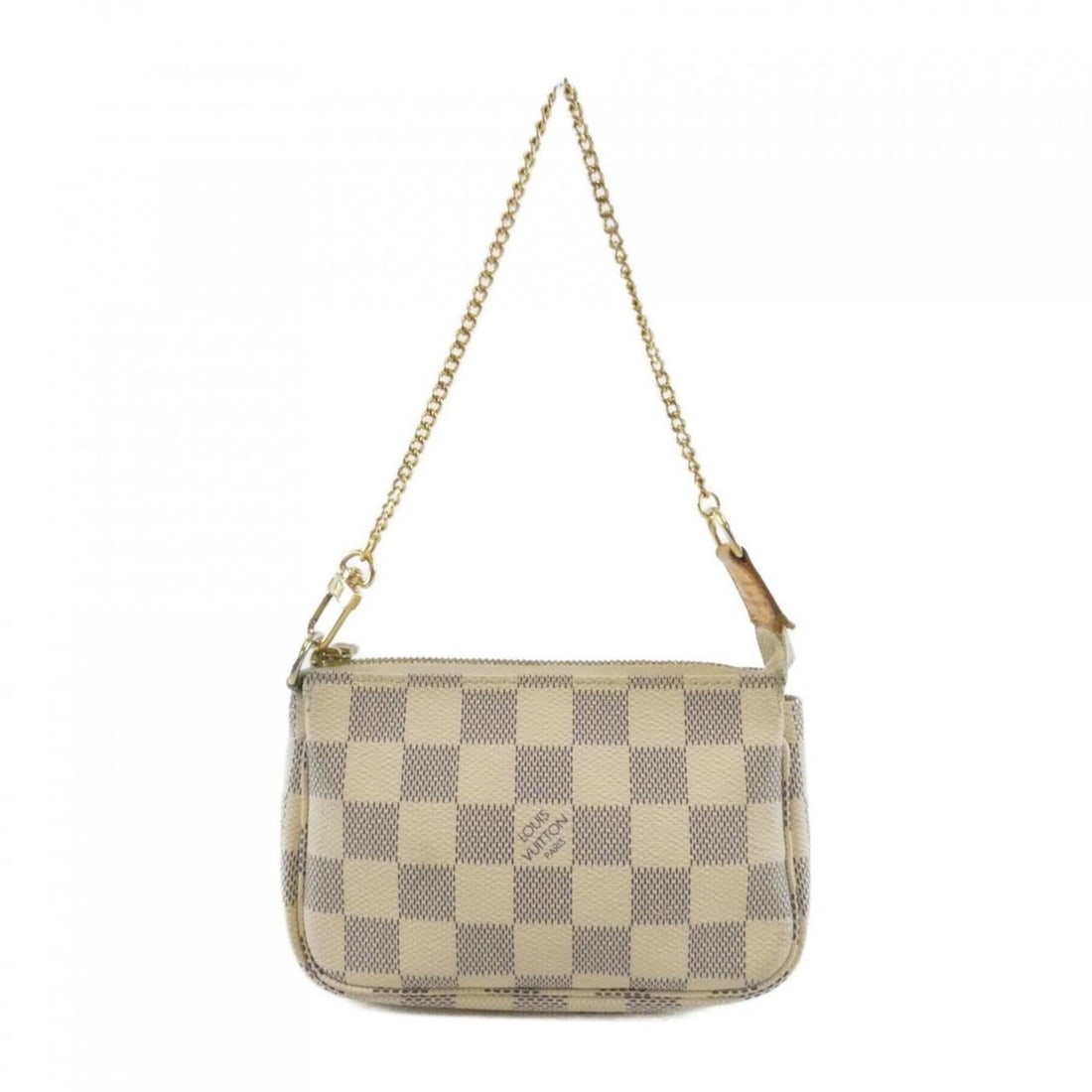 Louis Vuitton Damier Azur Mini Pochette Accessoires N58010 Accessory Pouch: --- Catalog ---Category: SizeWeight: 80g / 2.82oz.Size (HxWxD): 10cm x 15cm x 3cm / 3.93'' x 5.9'' x 1.18''Strap Length: 30cm / 11.81''Category: DesignType: Pochette, PouchColor: AzurGender: