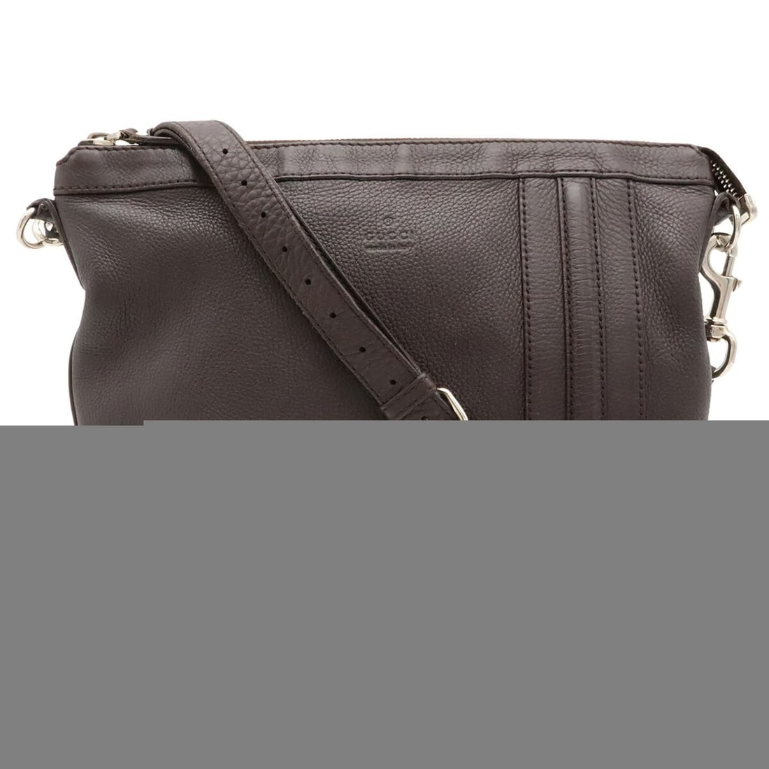 GUCCI Shoulder Bag, Leather, Dark Brown, Item Number 233329: --- Catalog ---Category: SizeWeight: 780g / 1.71lb.Size (HxWxD): 30.5cm x 34.5cm / 12'' x 13.58''Strap Length: 133cm / 52.36''Category: DesignType: Shoulder bagColor: Dark brownGender: WomenMaterial:
