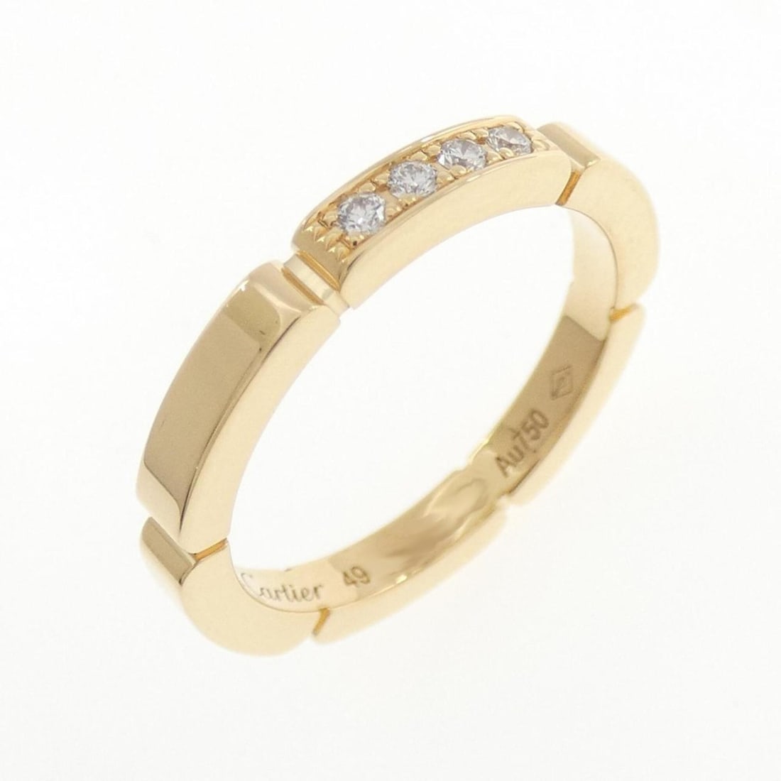 Cartier Maillon Panthère 4P Ring: --- Catalog ---Category: SizeUS Size: 5Brand Size: 49Category: DesignType: Band ringStone: DiamondGender: WomenMaterial: Yellow gold (18K)Category: GeneralMPN: B4080300Brand: Cartier--- Item List