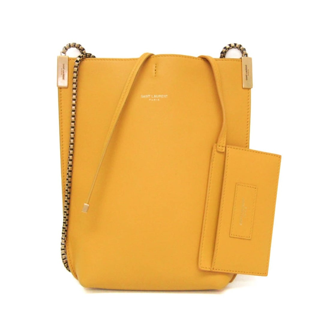 Saint Laurent Small Hobo Chain Shoulder Bag 654990 Women's Leather Shoulder Bag Yellow