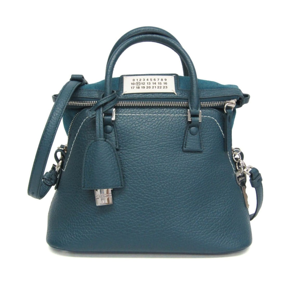 Maison Margiela 5AC S56WG0082 Women's Leather,Canvas Handbag,Shoulder Bag Blue Green