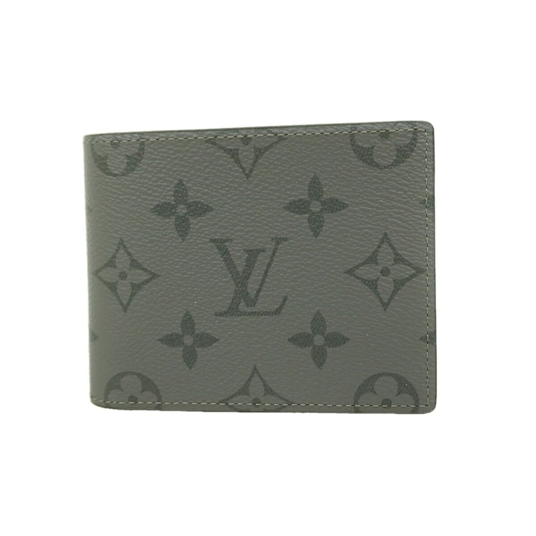 Louis Vuitton Monogram Eclipse Reverse Portefeuille Slender Wallet/Billfold M80906 Grey Men's