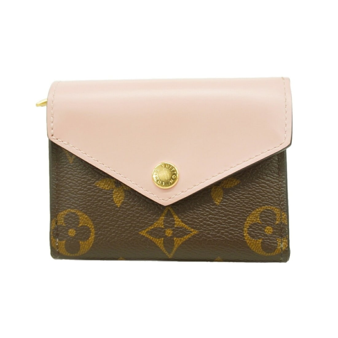 Louis Vuitton Tri-fold Wallet Monogram Portefeuille Zoe M62933 Brown Rose Ballerine Women's