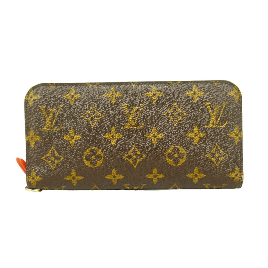Louis Vuitton Monogram Portefeuille Insolite Long Wallet M61989 Brown Orange Women's