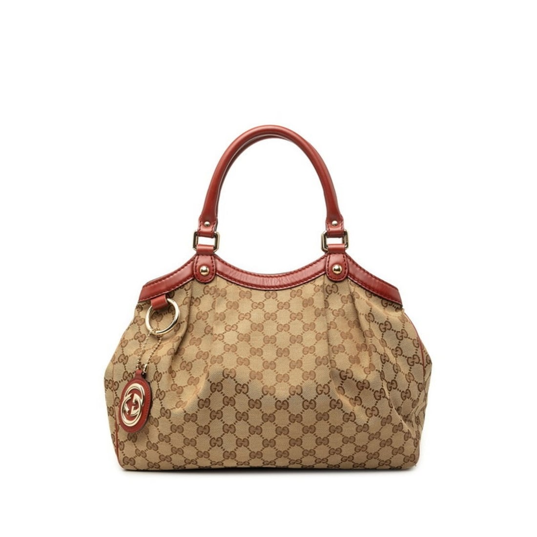 Gucci GG Canvas Handbag Tote Bag 211944 Beige Brown Leather Women's GUCCI: --- Catalog ---Category: SizeHandle Drop: 15.00cm / 5.91''Size (HxWxD): 27cm x 34cm x 11.5cm / 10.62'' x 13.38'' x 4.52''Category: DesignType: Handbag, Tote bagColor: Beige brownGender: WomenClosure: 