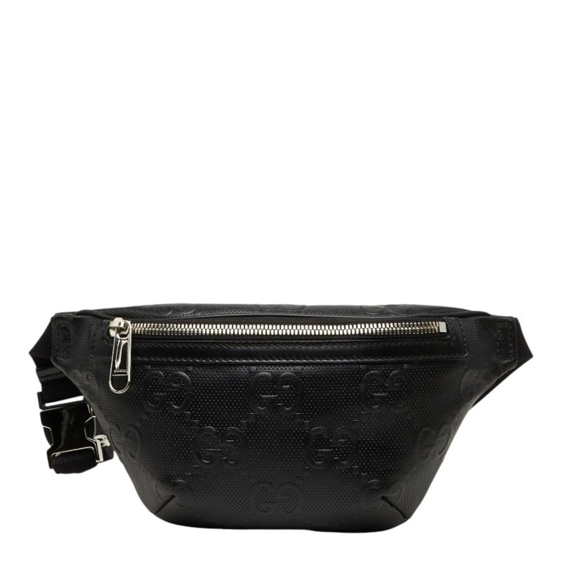 Gucci GG Embossed Body Bag Waist 658582 Black Leather Women's GUCCI
