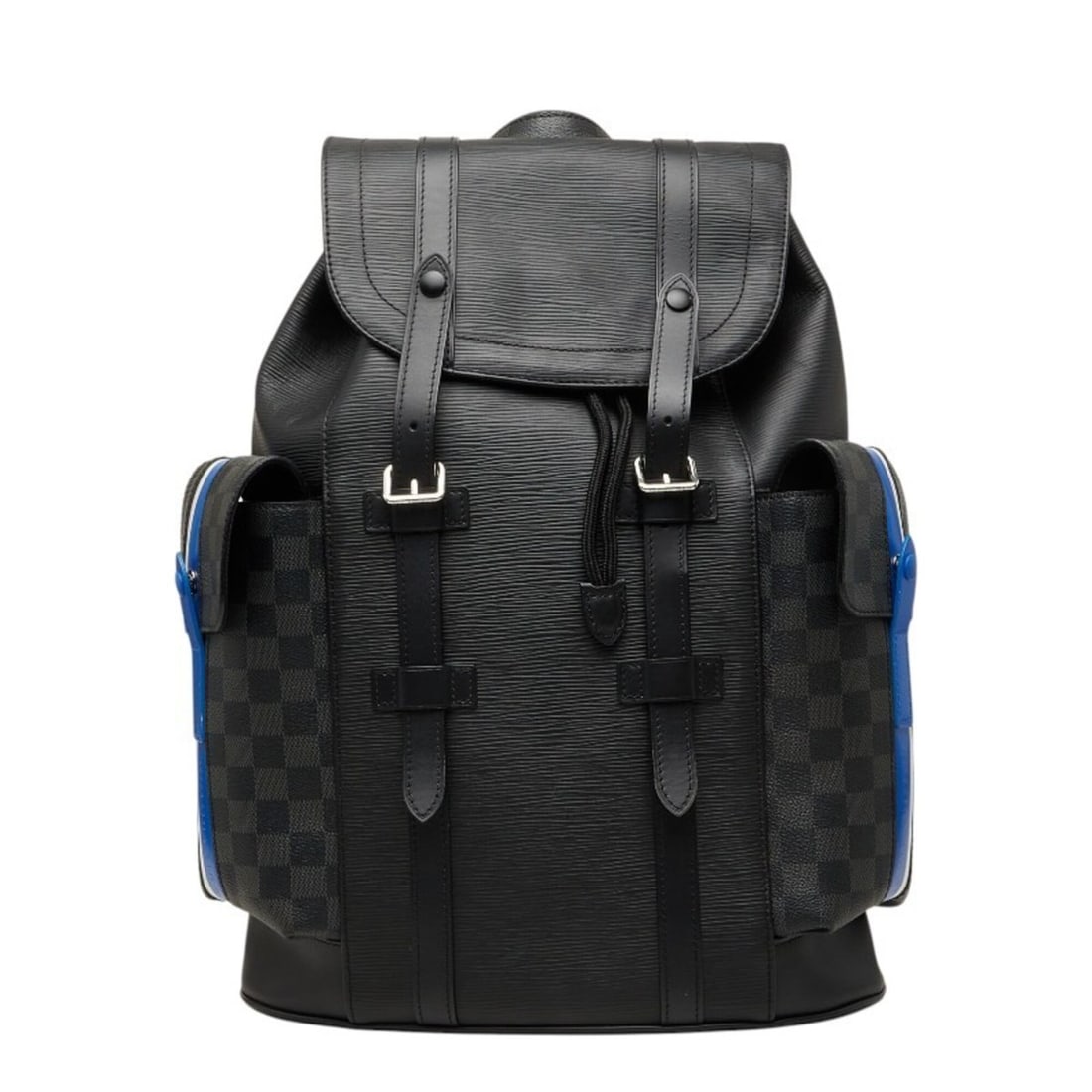 Louis Vuitton Epi Damier Graphite Christopher PM Backpack Daypack M56600 Black Blue Leather Men's (1 of 12)