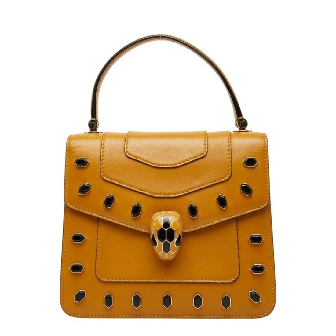 Bvlgari Bulgari Serpenti Forever handbag, brown leather, women's.