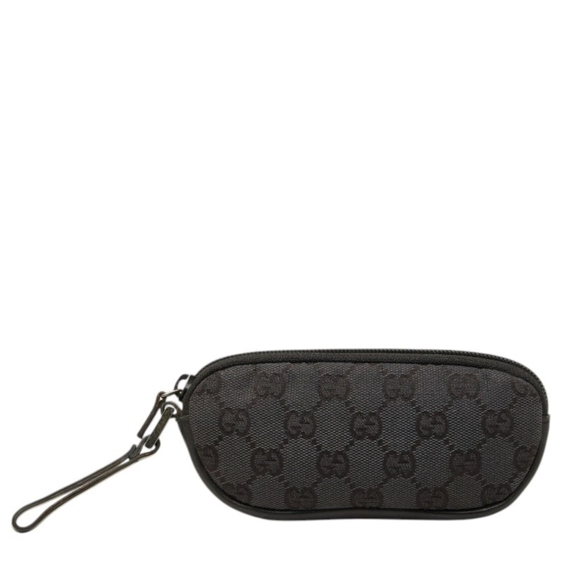 Gucci GG Canvas Handbag Pouch Accessory Case 0301555 Black Leather Women's GUCCI