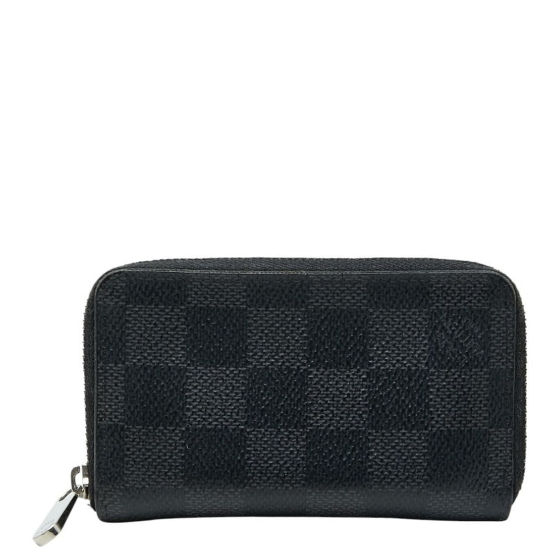 Louis Vuitton Damier Graphite Zippy Coin Purse Wallet/Coin Case N63076 Black Leather Men's LOUIS