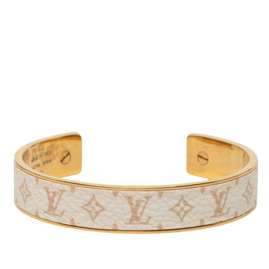 Louis Vuitton Jonc Wild LV Bangle M67783 Gold White Plated Women's LOUIS VUITTON (1 of 11)