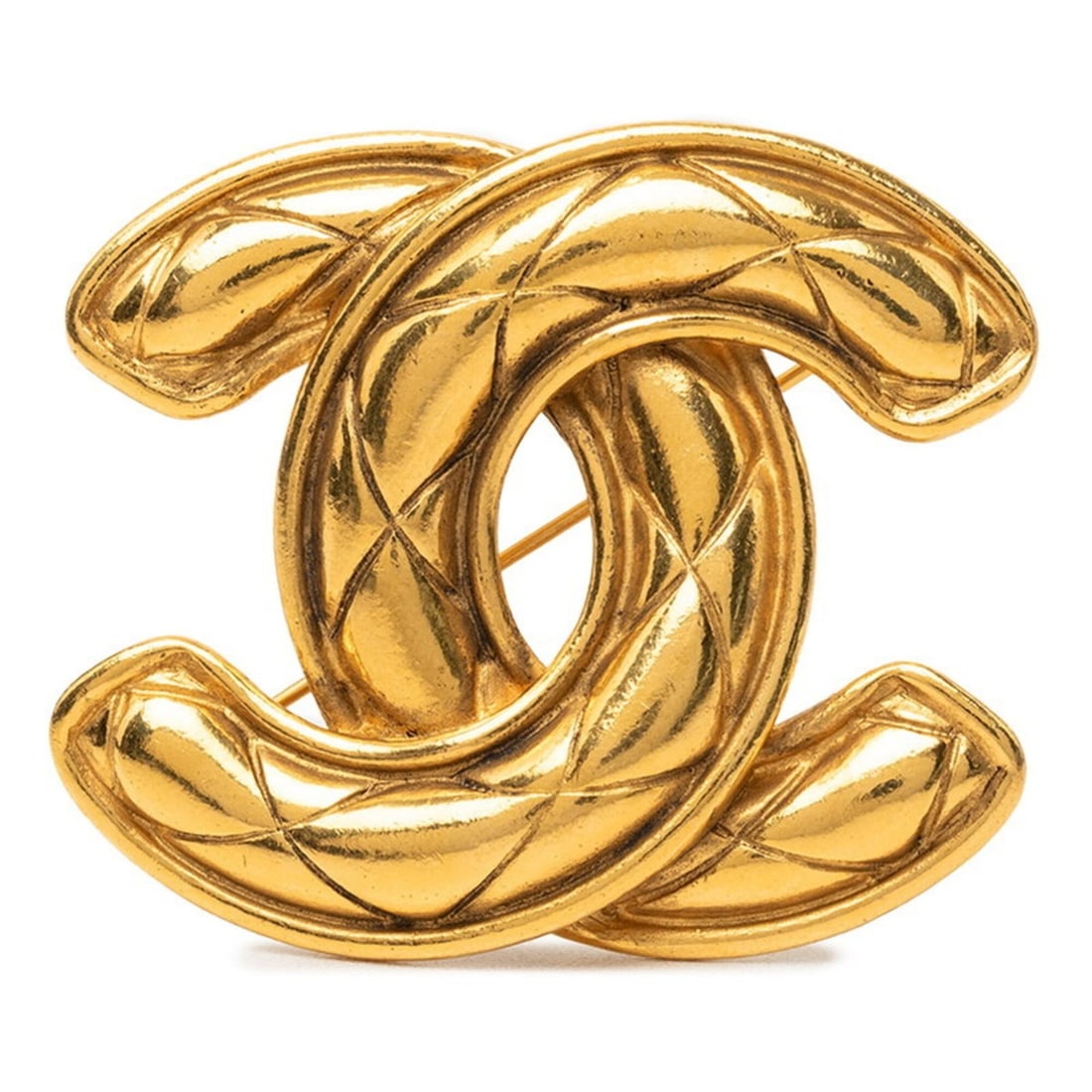 Chanel Coco Mark Vintage Logo Brooch Gold Plated Women's CHANEL (1 of 20)