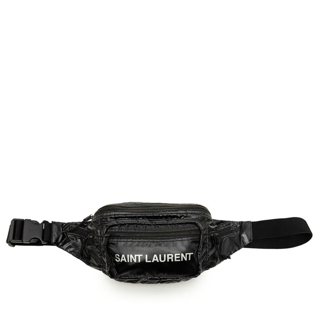 Saint Laurent NUXX Waist Bag/Body Bag, Black Nylon/Polyamide, Women's.