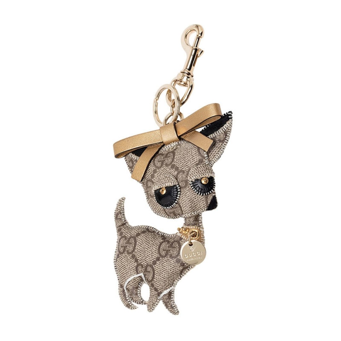Gucci GG Plus Gucciori Chihuahua Charm Keychain Keyring 206081 Beige Women's GUCCI