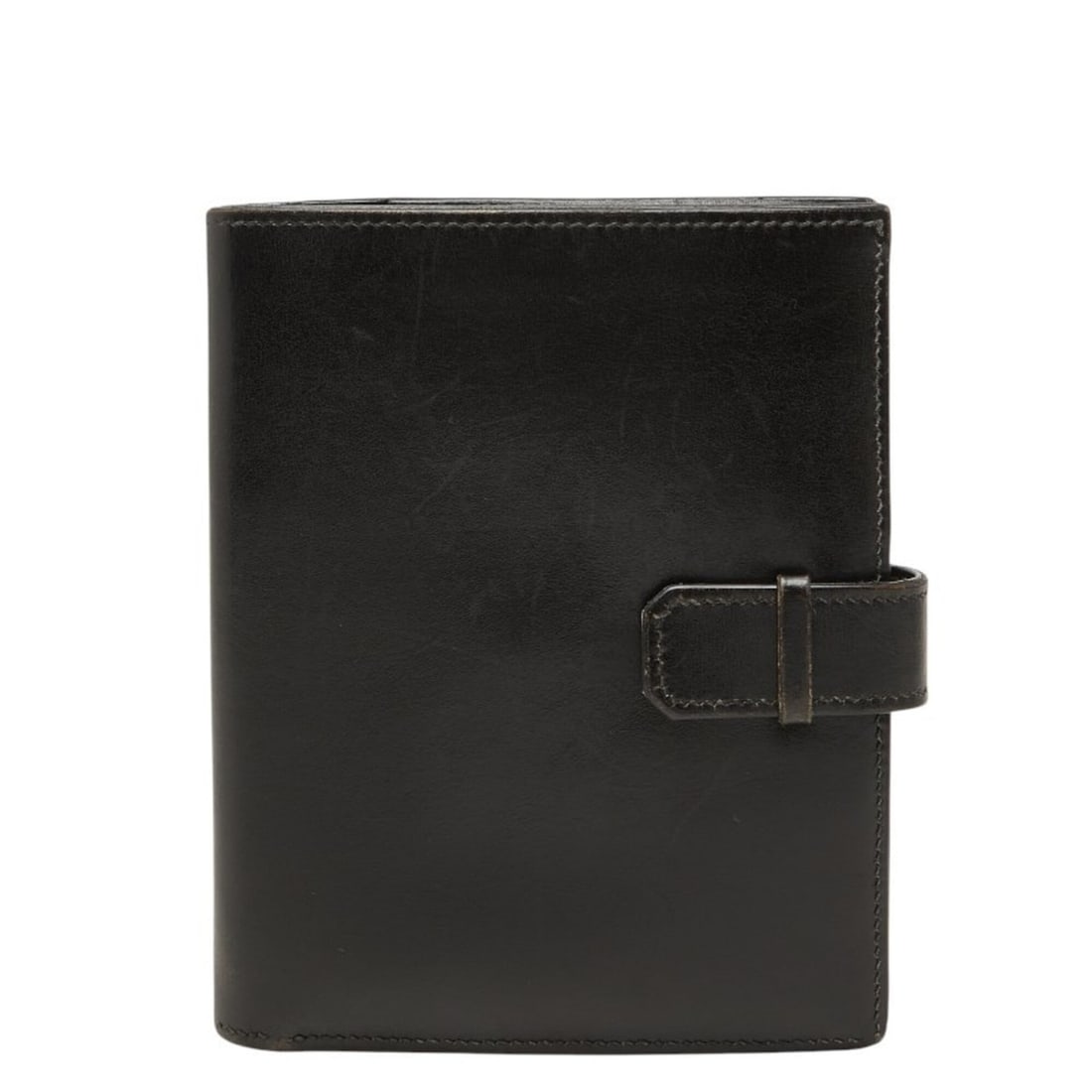 Hermes Bearn Compact Bi-fold Wallet, Black Box Calf Leather, Women's