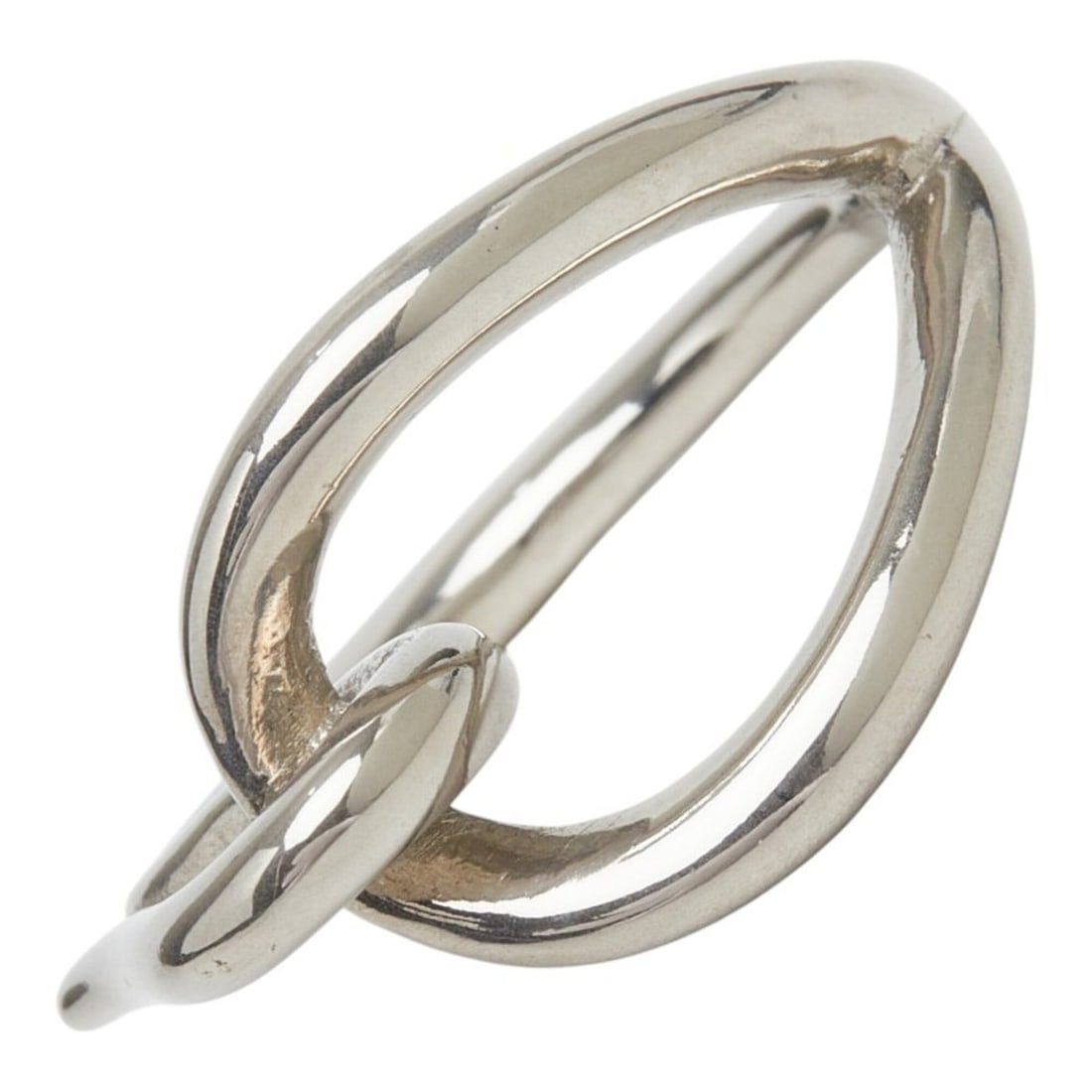 Hermes Jumbo Scarf Ring, Silver Plated (1 of 12)
