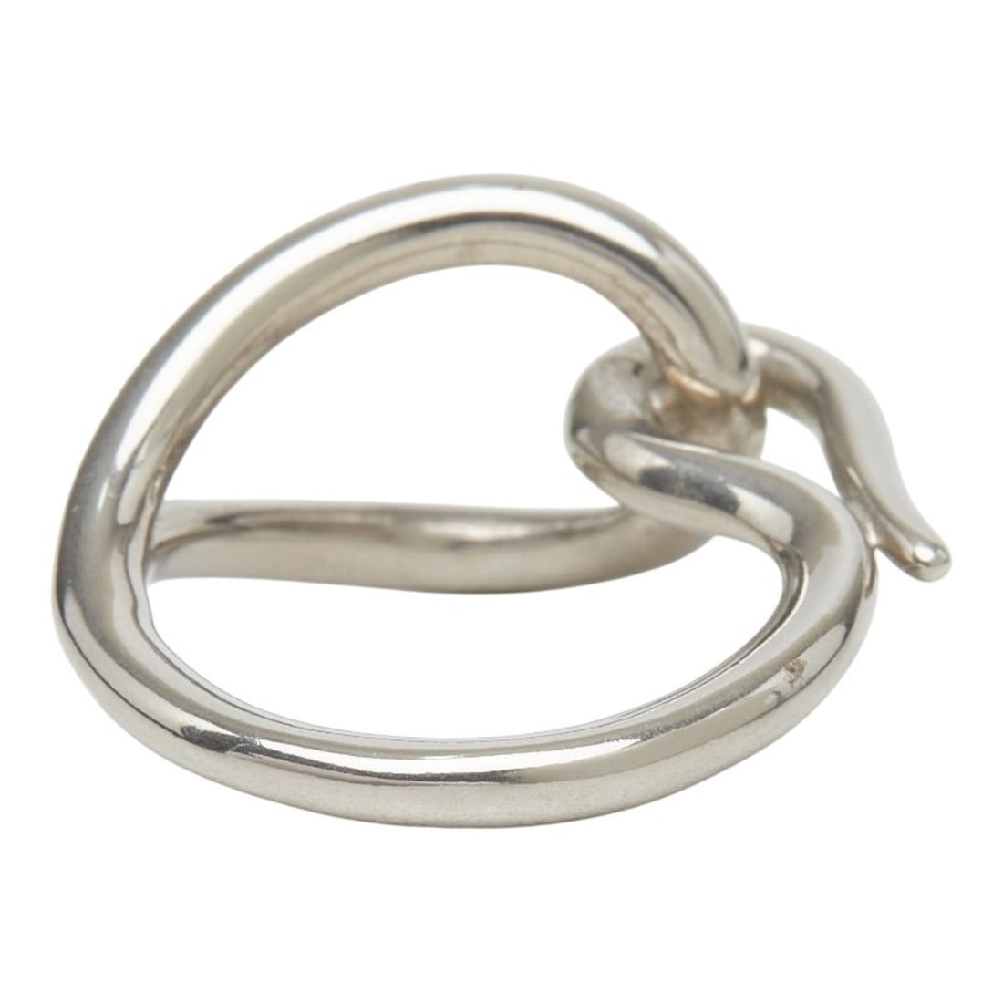 Hermes Jumbo Scarf Ring, Silver Plated - 4