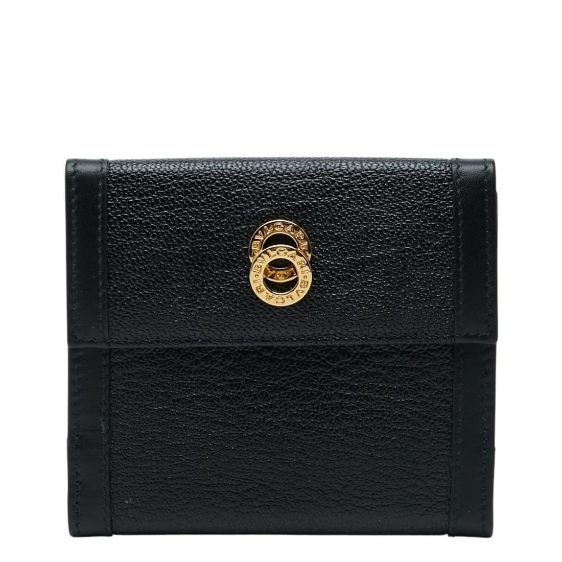 Bulgari Doppio Tondo Tri-fold Wallet, Double Snap Closure, Black Leather, Men's, BVLGARI: --- Catalog ---Category: SizeSize (HxWxD): 10cm x 11cm x 2cm / 3.93'' x 4.33'' x 0.78''Category: DesignType: Wallet (tri-fold)Color: BlackGender: MenMaterial: Leather Category: GeneralBrand: Bvlgari--