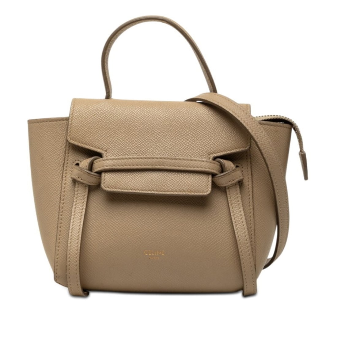 Celine Belt Bag Pico Handbag Shoulder 2WAY Beige Leather Women's CELINE: --- Catalog ---Category: SizeSize (HxWxD): 14cm x 21cm x 8.5cm / 5.51'' x 8.26'' x 3.34''Category: DesignType: Handbag, Shoulder bagColor: BeigeGender: WomenMaterial: Leather Category: GeneralBrand: