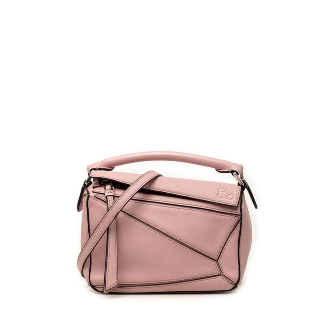 Loewe Puzzle Bag Mini Handbag Shoulder 2WAY 061911 Pink Leather Women's LOEWE: --- Catalog ---Category: SizeSize (HxWxD): 12cm x 17cm x 7.5cm / 4.72'' x 6.69'' x 2.95''Category: DesignType: Handbag, Shoulder bagColor: PinkGender: WomenMaterial: Leather Category: GeneralMPN: 0619