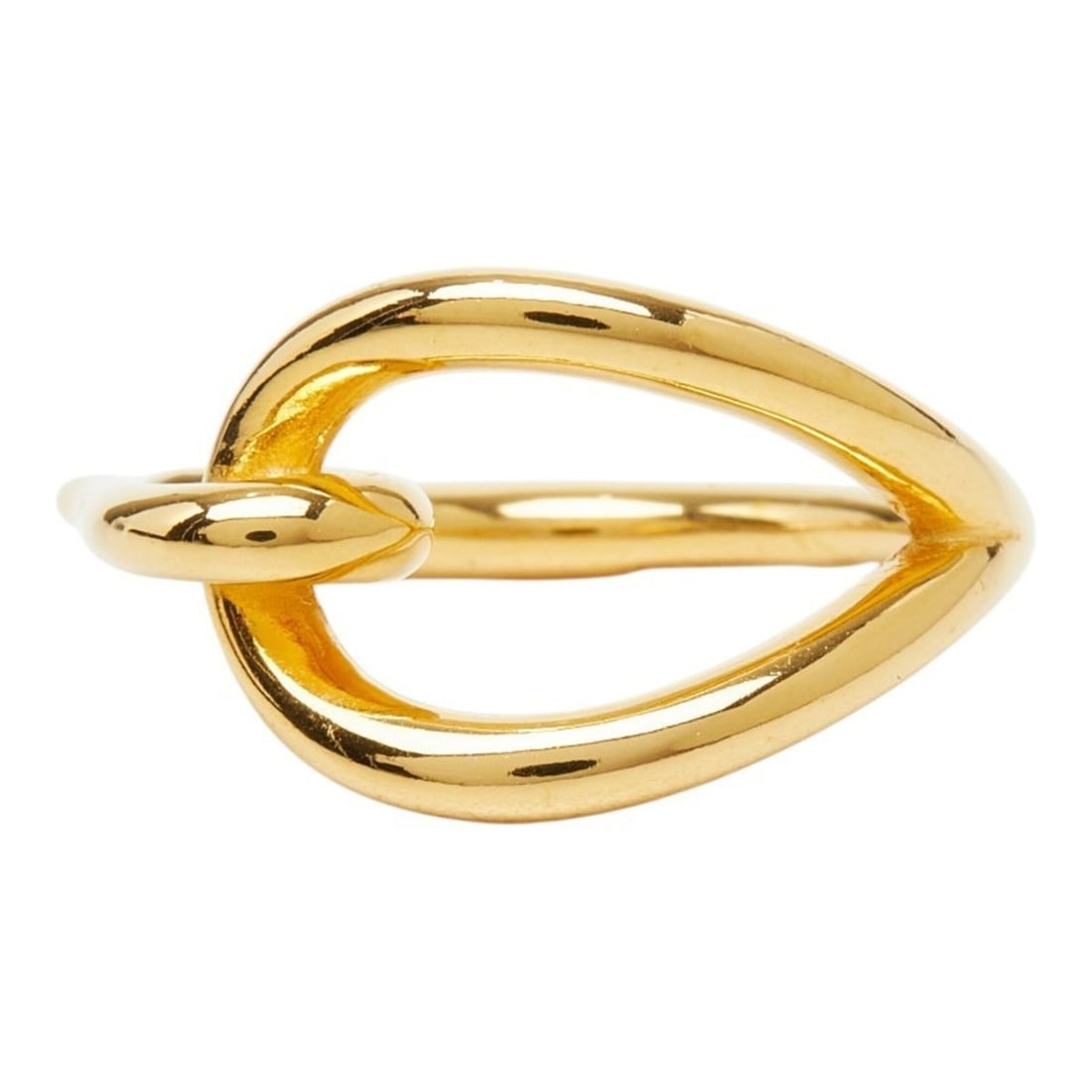 Hermes Jumbo Scarf Ring, Gold Plated, Women's (1 of 10)