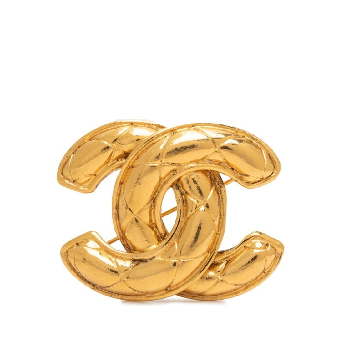 Chanel Coco Mark Vintage Brooch Gold Plated Women's CHANEL