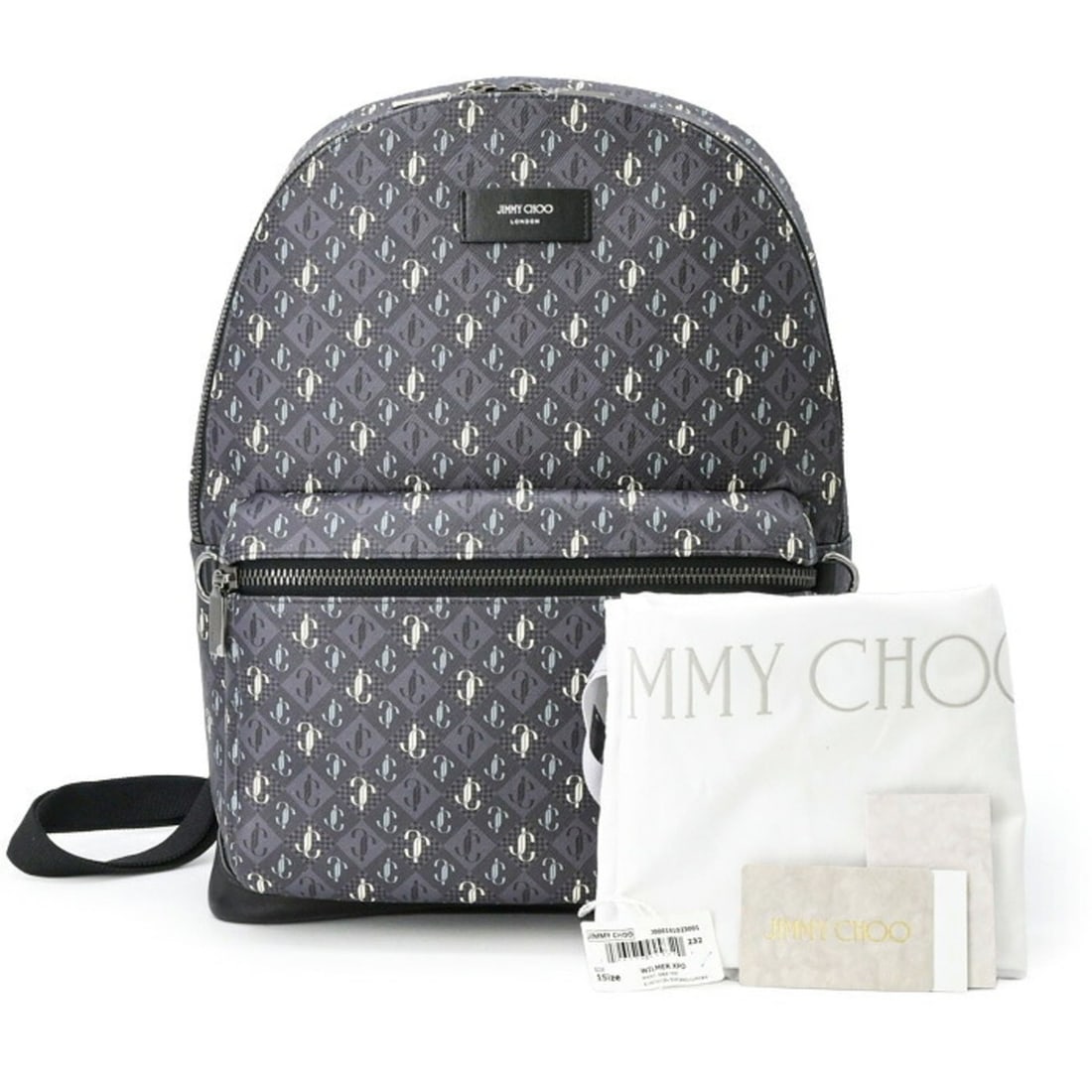 JIMMY CHOO WILMER XPO Backpack JC Monogram Grey Sage Men's Women's J000161023001