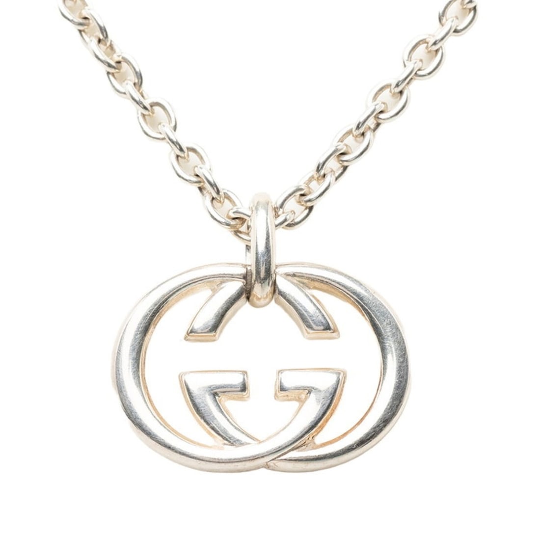 Gucci Interlocking G Chain Pendant Necklace, SV925 Silver, Women's GUCCI (1 of 17)