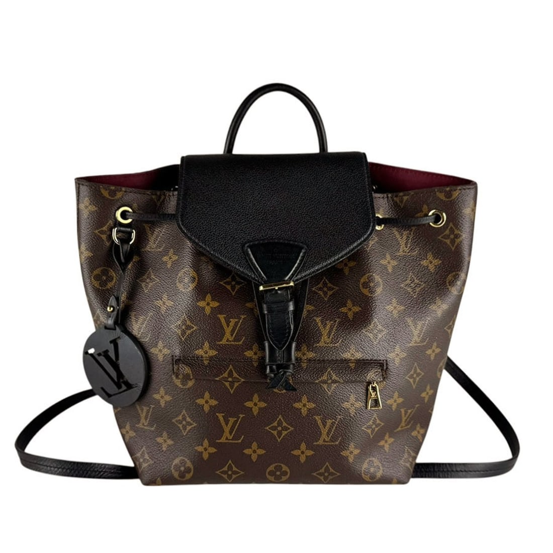 Louis Vuitton LOUIS VUITTON Backpack Monogram Montsouris NM PM Canvas Noir Women's M45515 z10632