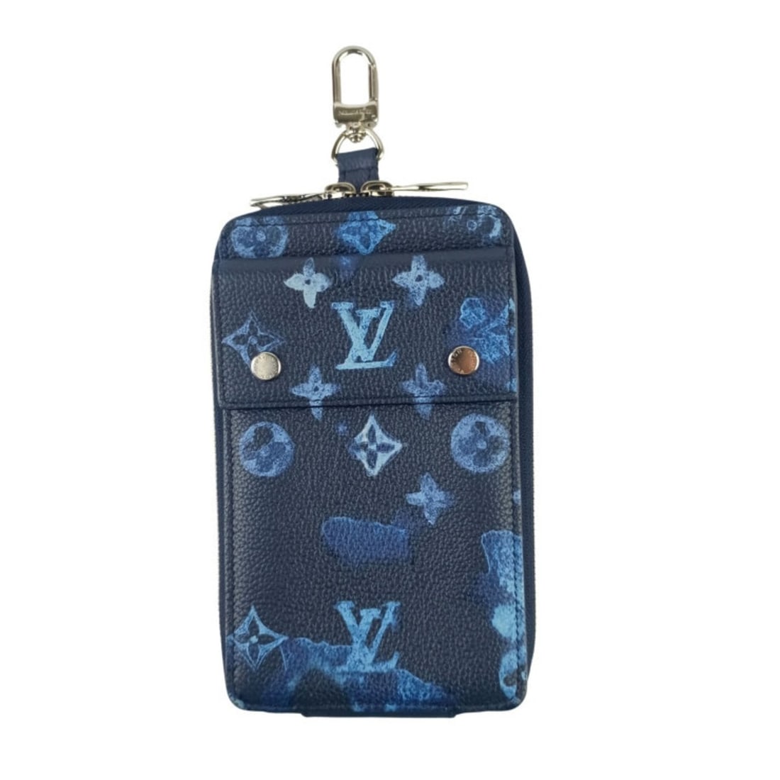 LOUIS VUITTON Pouch Phone M80466 Blue Monogram Watercolor Canvas Men's Case