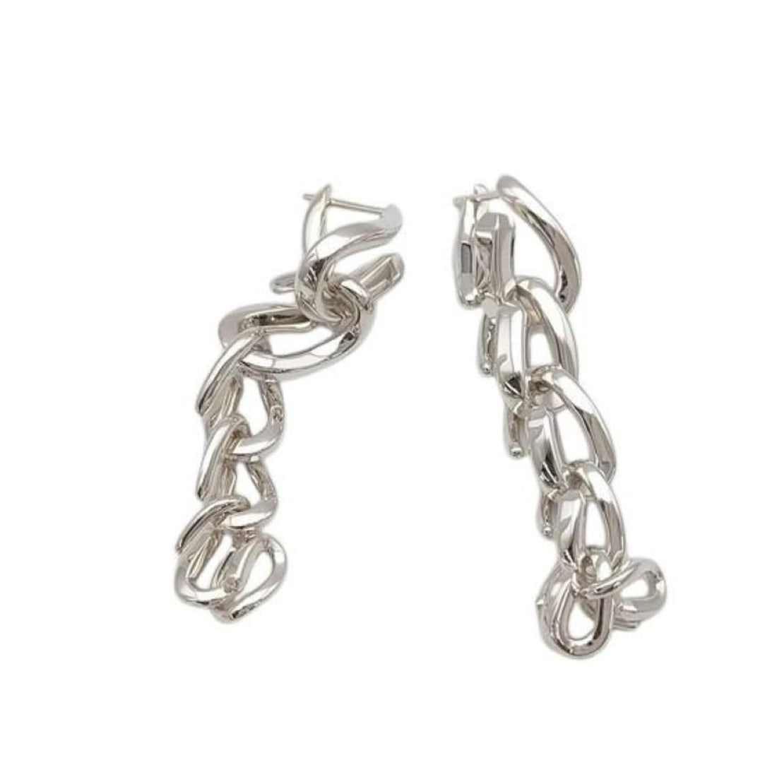 Tiffany & Co. Forge Drop Link Earrings, Silver (Ag925), Women's: --- Catalog ---Category: SizeWeight: 20g / 0.7oz.Size (HxWxD): 58.00mm x 14.00mm / 2.28'' x 0.55''Category: DesignType: Drop earringsMetal: SilverGender: WomenMetal Purity: Silver925Category: GeneralB