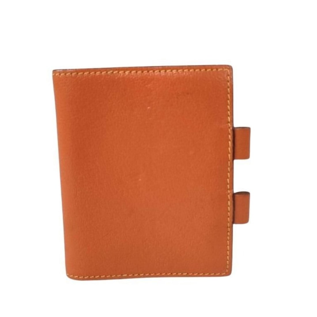 HERMES Agenda Mini Notebook Case, Orange/Yellow Leather, Men's/Women's Stationery