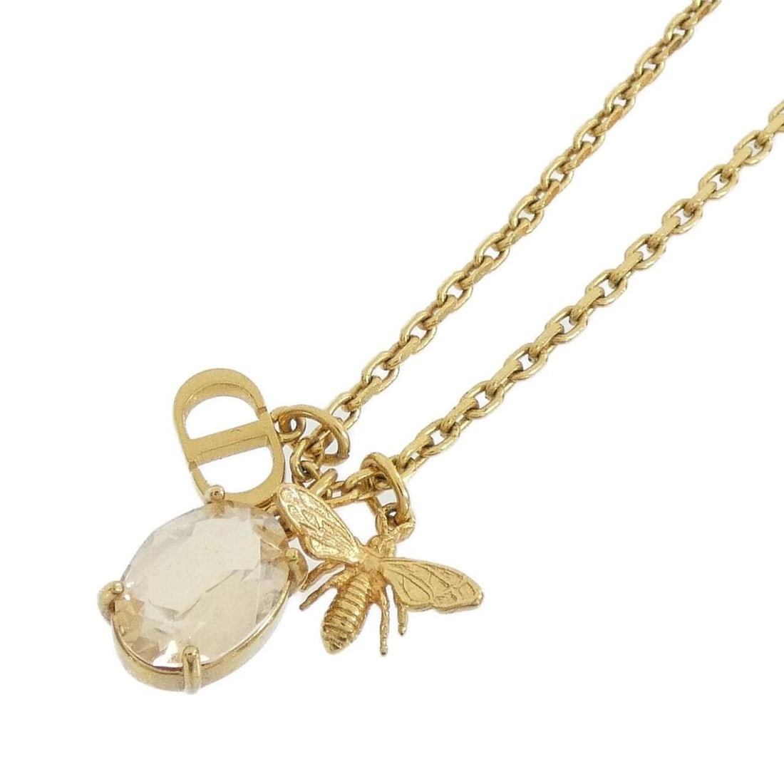 Christian Dior Petite CD N1714PTCCY Necklace: --- Catalog ---Category: SizePendant Size: 13mm x 10mm / 0.51'' x 0.39''Neck Circumference: 40 cm - 43 cm / 15.74'' - 16.92''Category: DesignColor: Clear, WhiteGender: WomenNecklace Type: