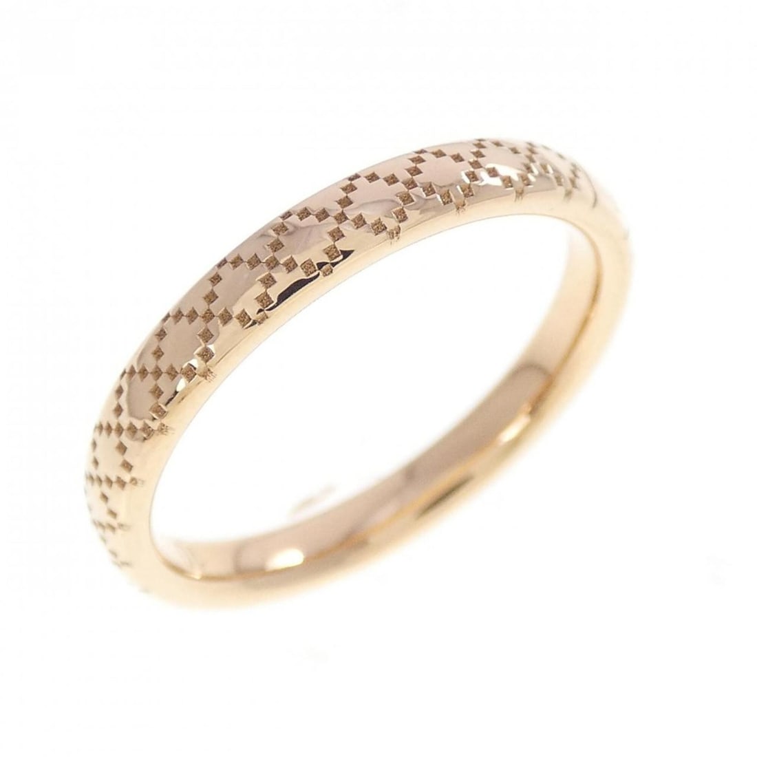 Gucci Diamantissima Japan Limited Edition Ring: --- Catalog ---Category: SizeJP Size: 9.5US Size: 5Category: DesignType: Band ringGender: WomenMaterial: Pink gold (18K)Category: GeneralBrand: Gucci--- Item List ---Section: ConditionRanking: Rank A 